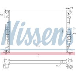 Radiator NISSENS 606953 OE Ref 25310J5130 NISSENS