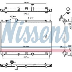 Radiator NISSENS 607027 OE Ref 1350A913
