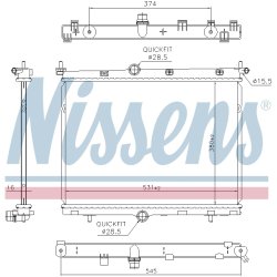Radiator NISSENS 607030 OE Ref 1663937780