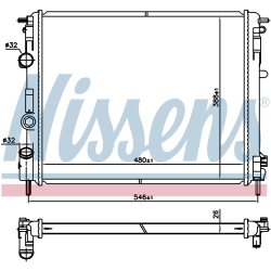 Radiator NISSENS 607085 OE Ref 77 00 428 082