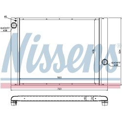 Radiator NISSENS 60764 OE Ref 17117532770 NISSENS