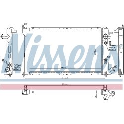 Radiator NISSENS 61231 OE Ref 1301C4 NISSENS