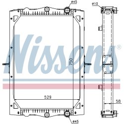 Radiator NISSENS 61444A OE Ref 1403169R