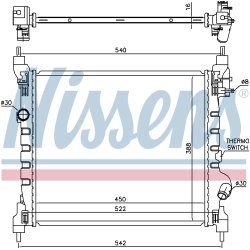 Radiator NISSENS 61689 OE Ref 96676341 NISSENS