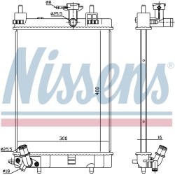 Radiator NISSENS 617554 OE Ref 16400B2370 NISSENS