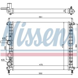 Radiator NISSENS 617848 OE Ref K46809639 NISSENS