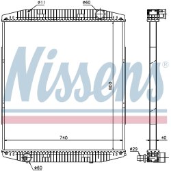 Radiator NISSENS 619730 OE Ref 41008464