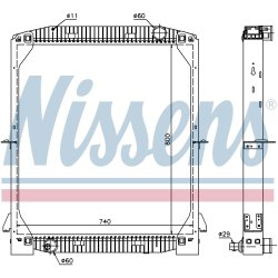 Radiator NISSENS 61973A OE Ref 41008464