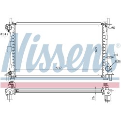 Radiator NISSENS 62073A OE Ref 1061192 NISSENS