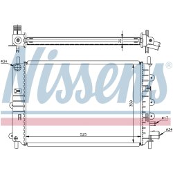 Radiator NISSENS 62217A OE Ref 1664051 NISSENS