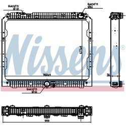Radiator NISSENS 627003 OE Ref A9605002901
