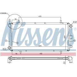 Radiator NISSENS 62785A OE Ref PCC105740 NISSENS