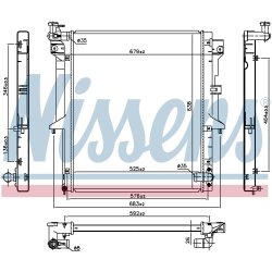 Radiator NISSENS 628965 OE Ref MN135032 NISSENS