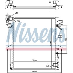 Radiator NISSENS 628966 OE Ref MN135033