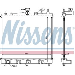 Radiator NISSENS 62902A OE Ref 21410-BC20A NISSENS