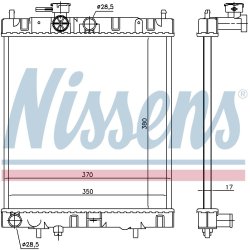 Radiator NISSENS 62954 OE Ref 21410-1F520 NISSENS