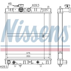 Radiator NISSENS 629871 OE Ref 214601F516 NISSENS