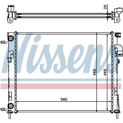 Radiator NISSENS 63025A OE Ref 21400-00QAS NISSENS