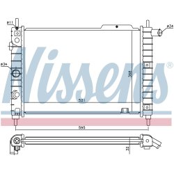 Radiator NISSENS 63058A OE Ref 1300 050 NISSENS