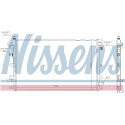 Engine Cooling Radiator Intercooler NISSENS 630772 OE Ref 22765637 NISSENS