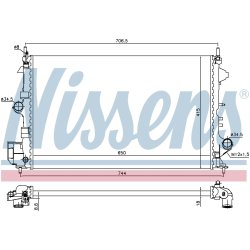 Radiator NISSENS 630789 OE Ref 1300283 NISSENS