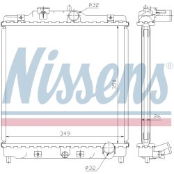 Radiator NISSENS 63312 OE Ref 19010-P30-G02 NISSENS