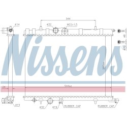 Radiator NISSENS 63502 OE Ref 132322 NISSENS