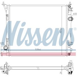 Radiator NISSENS 637664 OE Ref 214104EB0A NISSENS