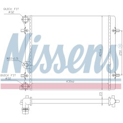 Radiator NISSENS 641011 OE Ref 1J0.121.253 G NISSENS