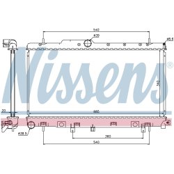 Radiator NISSENS 64116 OE Ref 45111-FE000 NISSENS