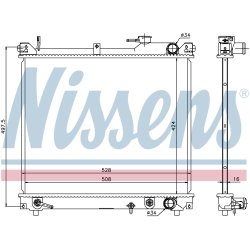 Radiator NISSENS 641757 OE Ref 17700-66D11 NISSENS