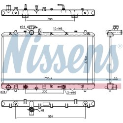 Radiator NISSENS 64255 OE Ref 1770079J10A00 NISSENS