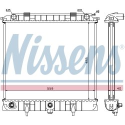 Radiator NISSENS 64309 OE Ref ESR2502 NISSENS