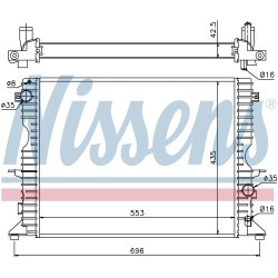 Radiator NISSENS 64311A OE Ref PCC001020 NISSENS