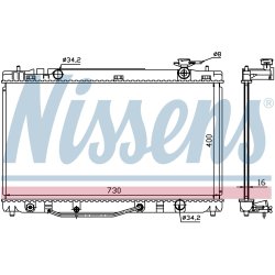 Radiator NISSENS 646808 OE Ref 16400-0H220 NISSENS