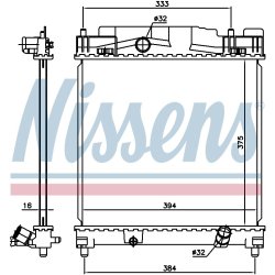 Radiator NISSENS 646816 OE Ref 16400-40220 NISSENS