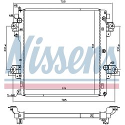 Radiator NISSENS 646824 OE Ref 16400-30300 NISSENS