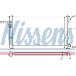 Radiator NISSENS 652471 OE Ref 1H0.121.253 BD NISSENS