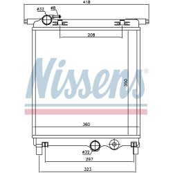 Radiator NISSENS 65300 OE Ref 1S0121253AH NISSENS