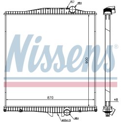 Radiator NISSENS 654620 OE Ref 1357363