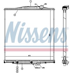 Radiator NISSENS 654720 OE Ref 1050097