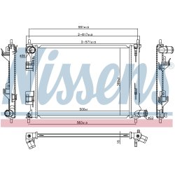 Radiator NISSENS 666213 OE Ref 253100U000 NISSENS
