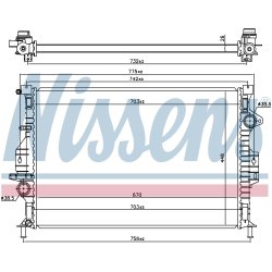 Radiator NISSENS 66863 OE Ref 6G918005GB NISSENS