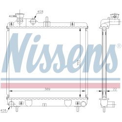 Radiator NISSENS 67500A OE Ref 25310-02100 NISSENS