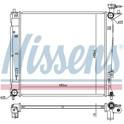 Radiator NISSENS 675019 OE Ref 25310-2Y001 NISSENS