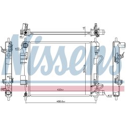 Radiator NISSENS 675025 OE Ref 25310B9050 NISSENS