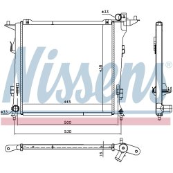 Radiator NISSENS 675032 OE Ref 253101H800AS NISSENS