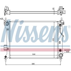 Radiator NISSENS 67548 OE Ref 253101J500 NISSENS