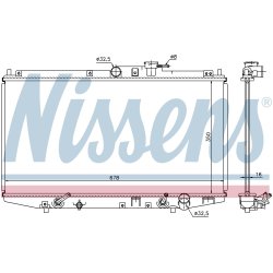 Radiator NISSENS 68117 OE Ref 19010-PCA-013 NISSENS