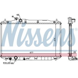 Radiator NISSENS 68134A OE Ref 19010RSPG01 NISSENS